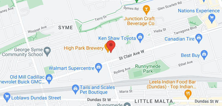 map of 827 RUNNYMEDE RD